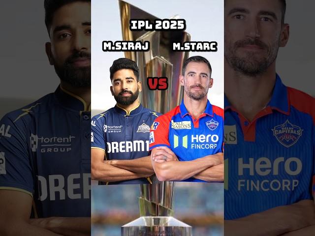 mohammed Siraj vs Mitchell starc in IPL 2025#cricket#viralvideo#viralshorts#shortsfeed#trending