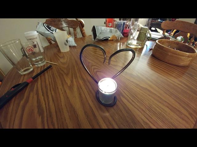 Forging a Valentines Heart Candle Holder