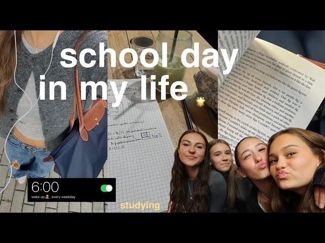 SCHOOL day in my life, studying, routine, what I eat in a day // Baru