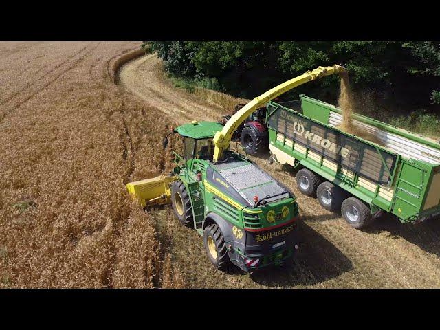 Valtra T214+ Krone ZX 470 bei der GPS Silage #Cabview #Drohne