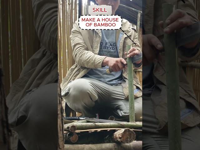 Skill | Make a house of bamboo | Lendi TV #shorts  #camping #survivalalone #campingequipment