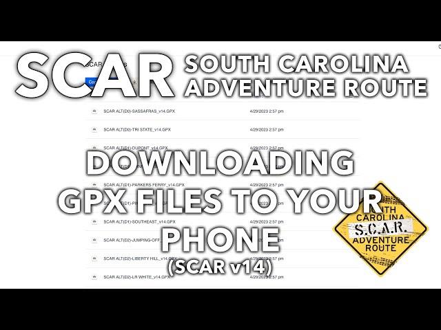 Downloading GPX Files to Your Mobile Device | SCAR Tutorial