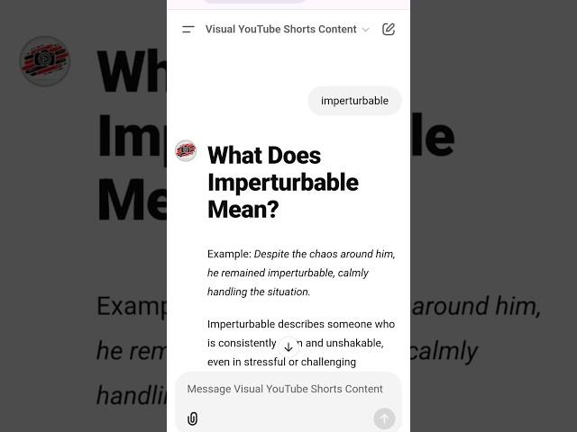 What Does Imperturbable Mean?