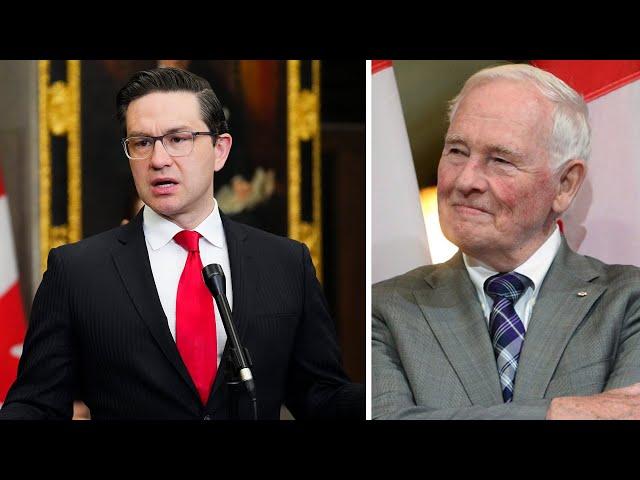 Poilievre claims David Johnston has a 'fake job' and is the PM's 'ski buddy, cottage neighbour'