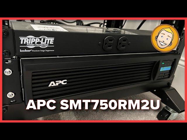 APC SMT750RM2U Smart UPS on my shallow server rack