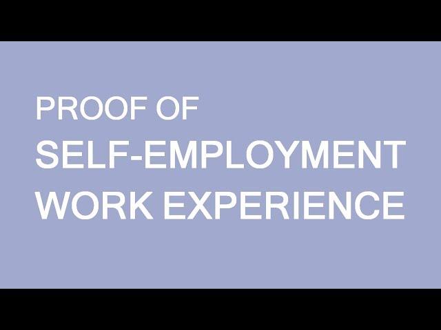 Proof of experience for Self employed individuals. Immigration to Canada. LP Group