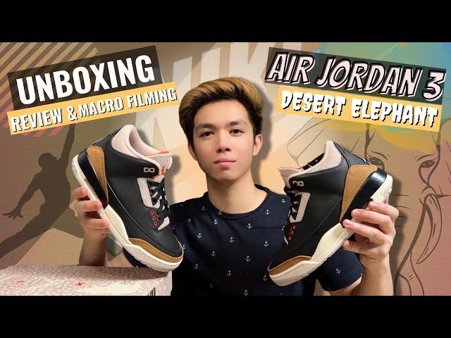 Unboxing sneaker: Nike Air Jordan 3 Retro Desert Elephant ( Black/Rush Orange-fossil Stone )