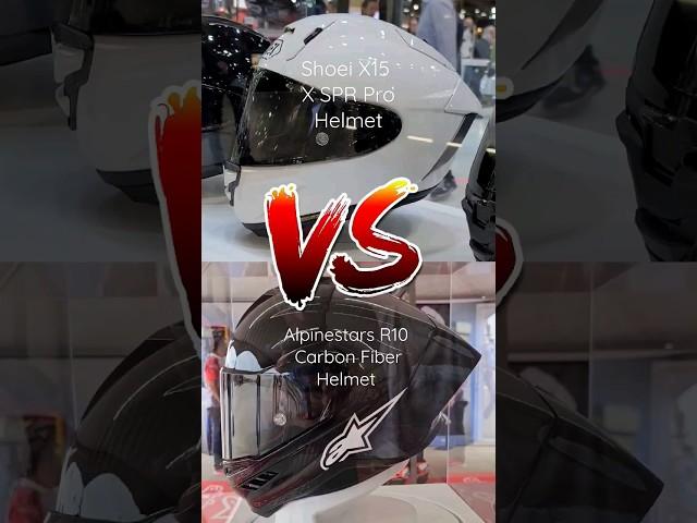 Shoei X15 X SPR Pro Helmet vs. Alpinestars R10 Helmet!  #motorcycle #helmet #shorts