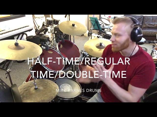 What Is Half-Time/Regular-Time/Double-Time On Drums?