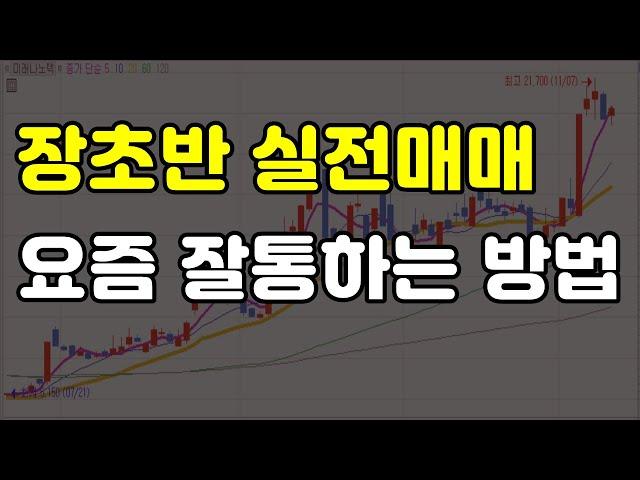 주식 장초반 실전매매