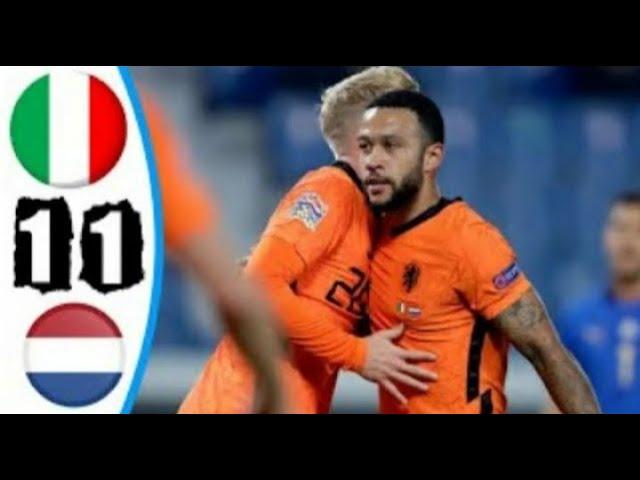 Italia vs Holanda 1 - 1 goles y resumen completo