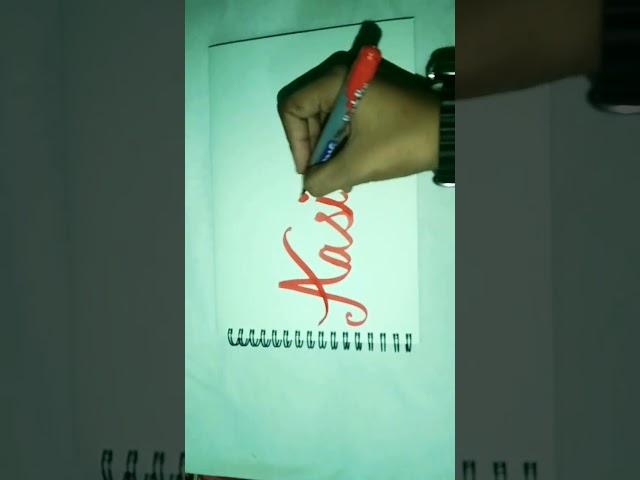 Aasiya shaikh name calligraphy with Doms brush pen and coment your name