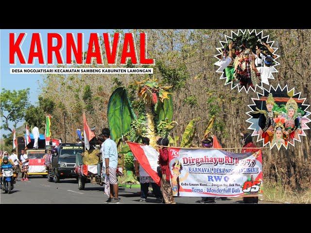 KEMERIAHAN KARNAVAL HUT RI KE-79 di DESA NOGOJATISARI, SAMBENG, LAMONGAN