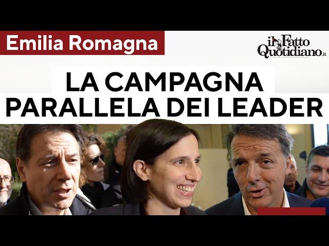 La campagna parallela dei leader del centrosinistra in Emilia Romagna: e Renzi rinuncia al simbolo