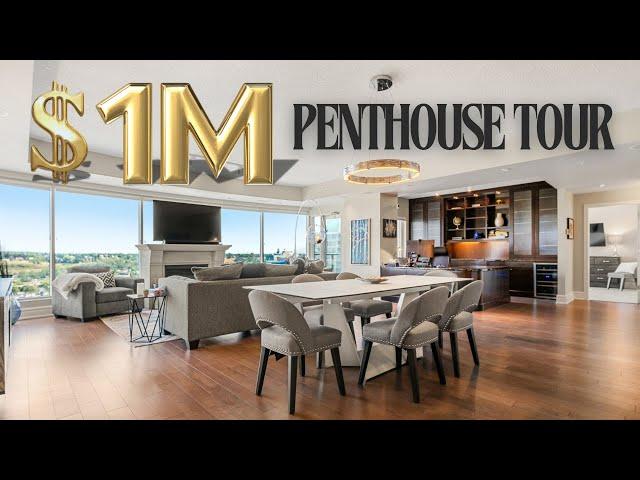 Tour a $1M Penthouse Condo in Downtown Calgary overlooking the bow river