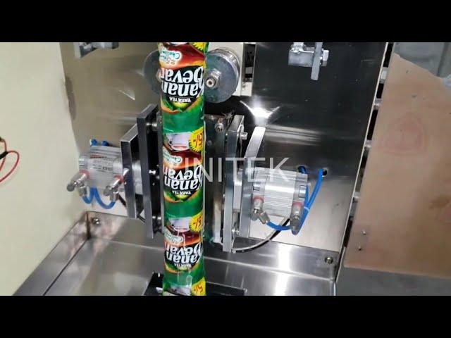 PLC PNEUMATIC TEA PACKING MACHINE GOOD POUCH AESTHETICS  WITH SOME NEEDED FEATURES