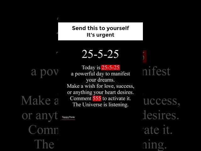 Today 25-5-25 manifest powerful day. #manifestation #successmindset #motivation