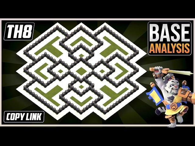 THE LEGENDARY TH8 HYBRID/TROPHY Base 2025!! COC Town Hall 8 (TH8) Hybrid Base Design– Clash of Clans