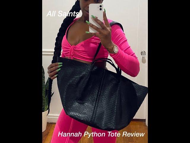 All Saints Hannah Python Leather Tote Review