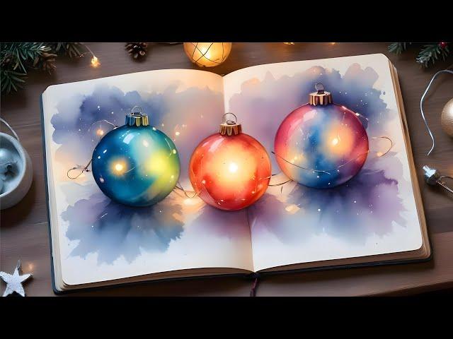 Create Your Own MAGICAL Christmas Ornaments with Watercolor Painting!