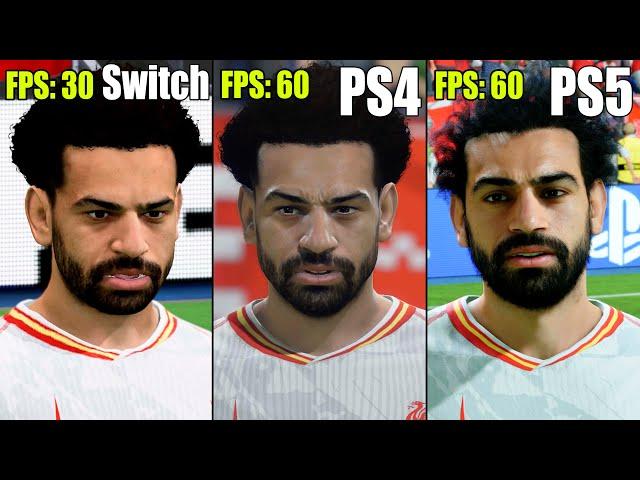 EA Sports FC 25 on Nintendo Switch vs. PS4 vs. PS5  | Technical Review & FPS Test