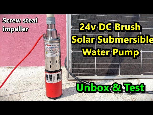 24v Solar Submersible Water Pump | Screw steal impeller | Unbox & Test POWER_GEN