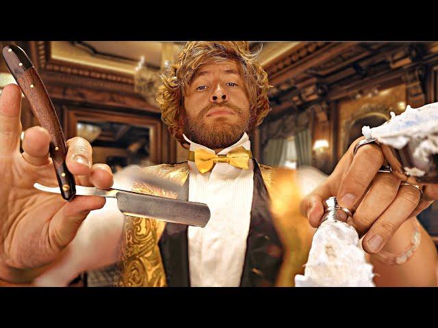 ASMR🪒MOST LUXURIOUS Barbershop (for the super rich) Razor Shave 🪒
