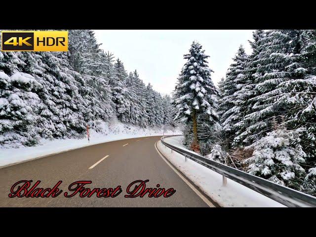 Driving through Winter Wonderland | Black Forest Germany | Mummelsee Schwarzer Wald [4K HDR]