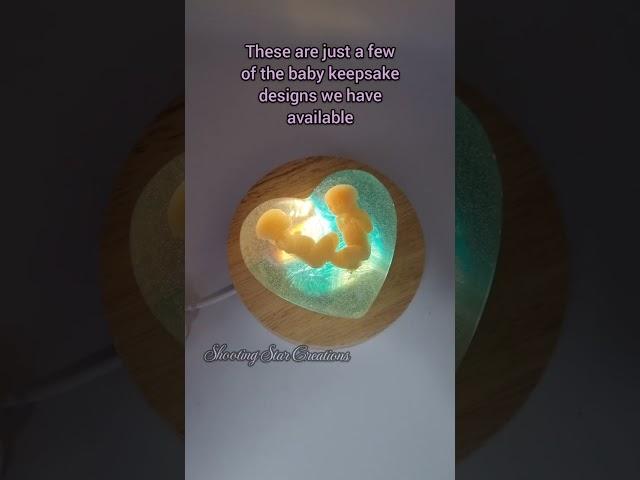 Pregnancy and baby loss keepsakes made with eco resin