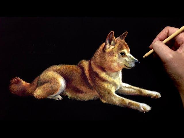 Acrylic painting "Dog" by polka.