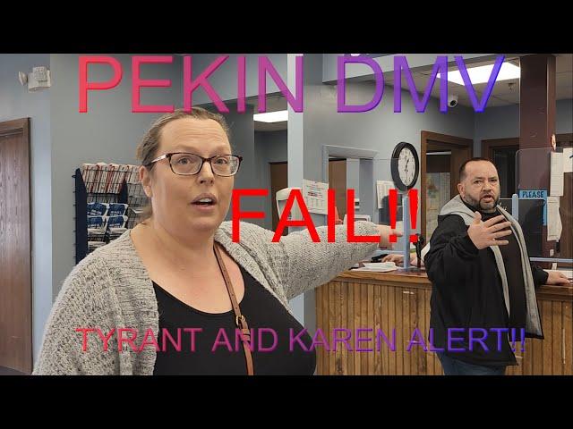 Pekin Dmv, Tyrant and Karen Alert! #karen #firstamendment #photography #audit