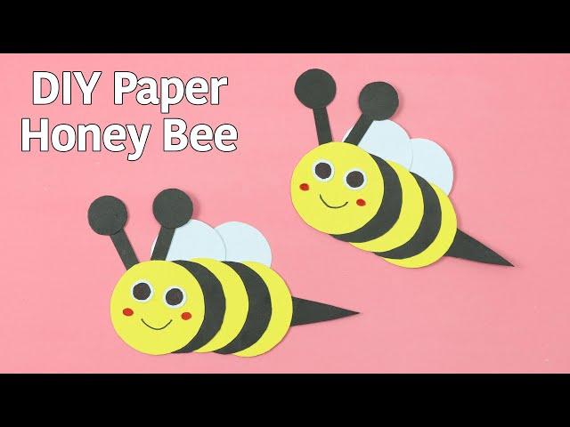 DIY PAPER HONEYBEE CRAFT | HOW TO MAKE HONEYBEE PAPER CRAFT | HONEY BEE STEP BY STEP #N56