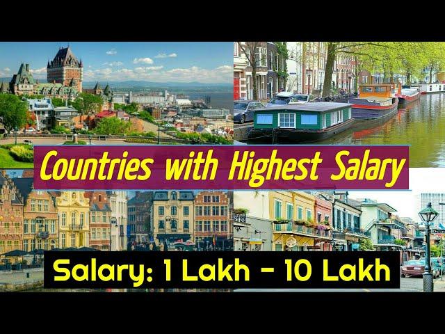 Top 10 Countries with Highest Salary | Highest average salary paying countries