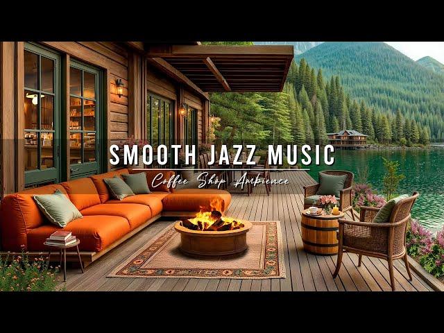 Smooth Jazz Instrumental Music & Cozy Porch Ambience  Jazz Relaxing Music for Studying, Work, Focus