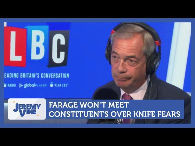 Farage won't meet constituents because of knife fears | Jeremy Vine