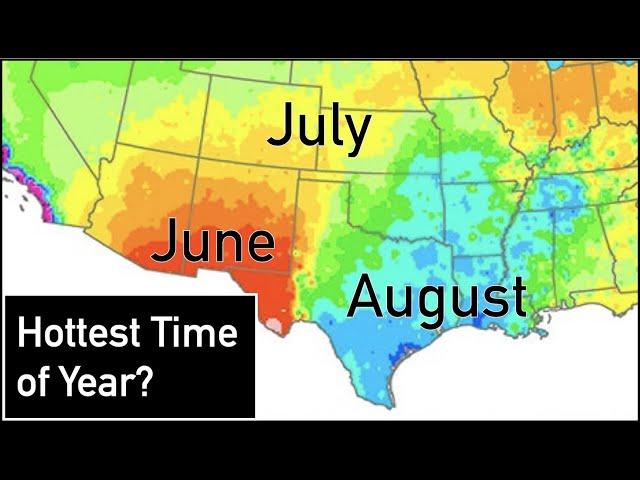 Why the Hottest Time of Year Varies Widely Across the USA