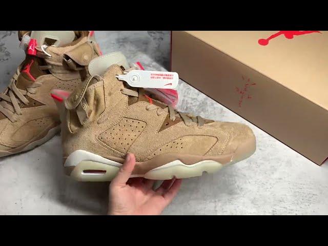 Have a look at Travis Scott x Air Jordan 6 Retro "British Khaki" on our website Snkrspop.