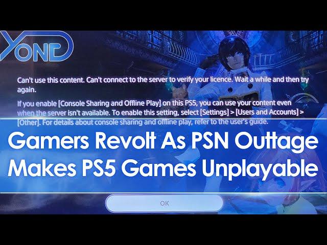 Gamers revolt as PSN outtage makes their PS5 games unplayable