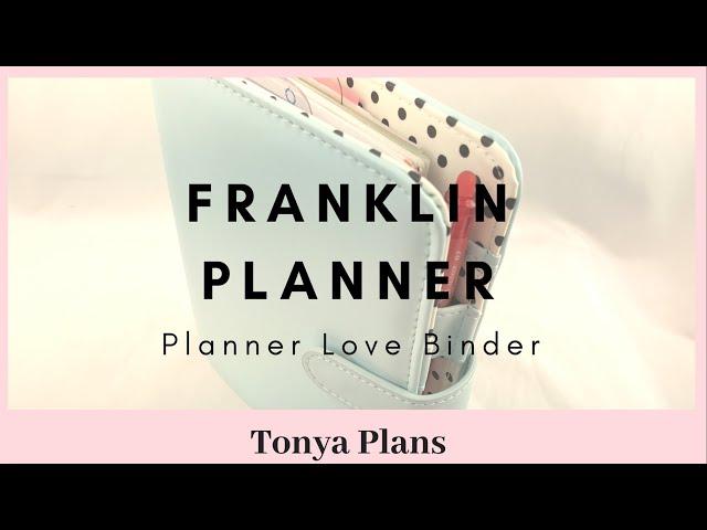 Review of the Brushed Blue Franklin Planner Love Simulated Leather Snap Binder