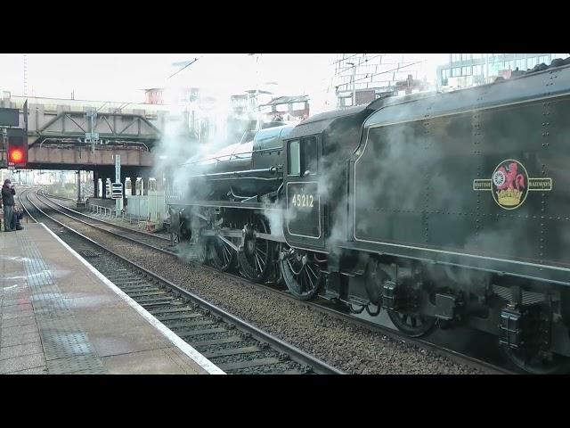 Black 5 - 45212 The Mancunian at Manchester Victoria and Altrincham Saturday 01/03/2025