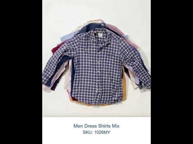 Men's Dress Shirt Mix Used clothing bale samples from Global Clothing Industries