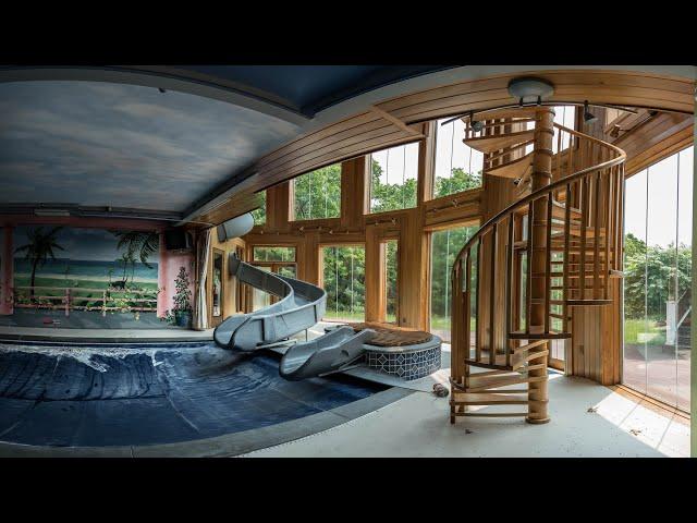 Abandoned Mega Mansion - Indoor Waterslide, Home Theater & more