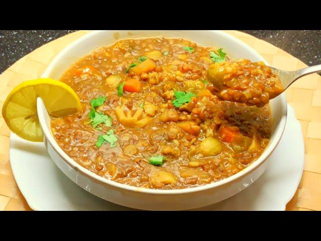 Lentils and vegetable soup recipes|Soup nask ya adas | سوپ نسک (عدس)با سبزیجات