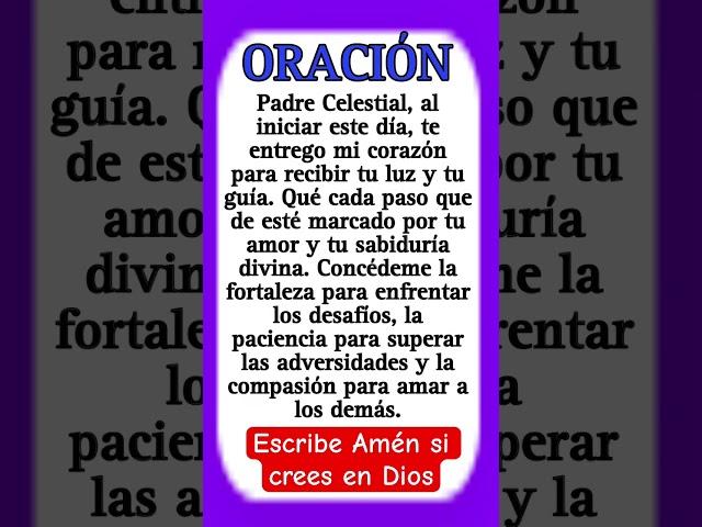 ORACIÓN para EMPEZAR el DÍA #dios #fe #amor #oracion #diosesbueno #oração #reflexiones #jesus