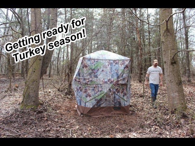 Setting up for turkey season with the Barronett ground blind