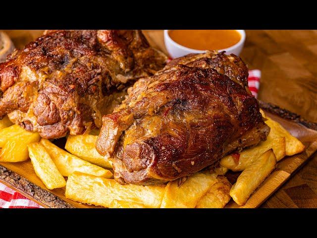 Braised pork roast in the oven