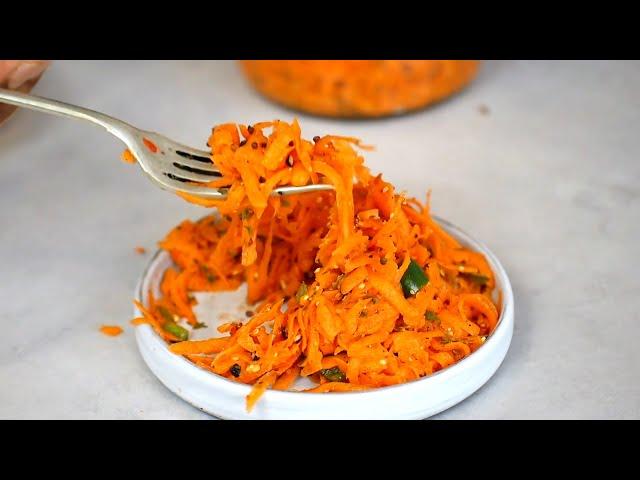 Fermented Carrot Pickle | Traditional Recipe from India