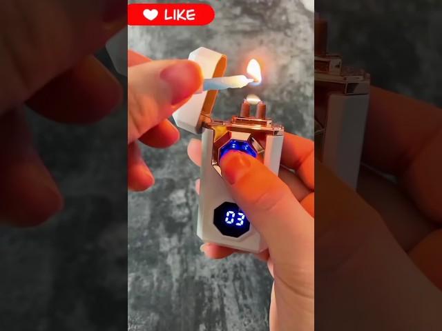 Stylish Arc lighter with Digital Meter #shorts #lighter #zippo #viral #review #newyear2024