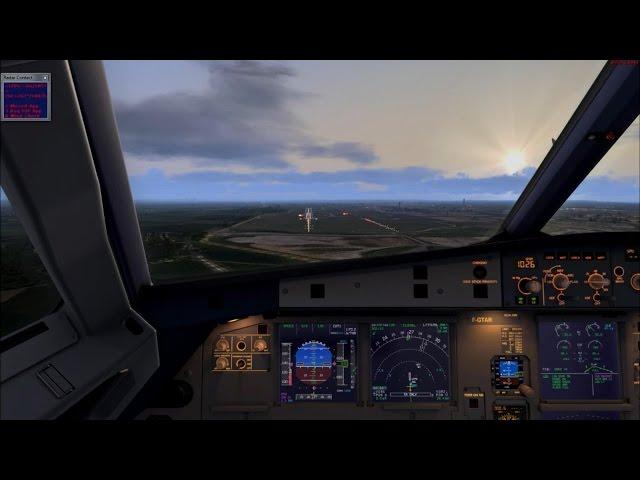 FSX Full flight from London to Paris (EGLL - LFPG) on Airbus A320 Air France