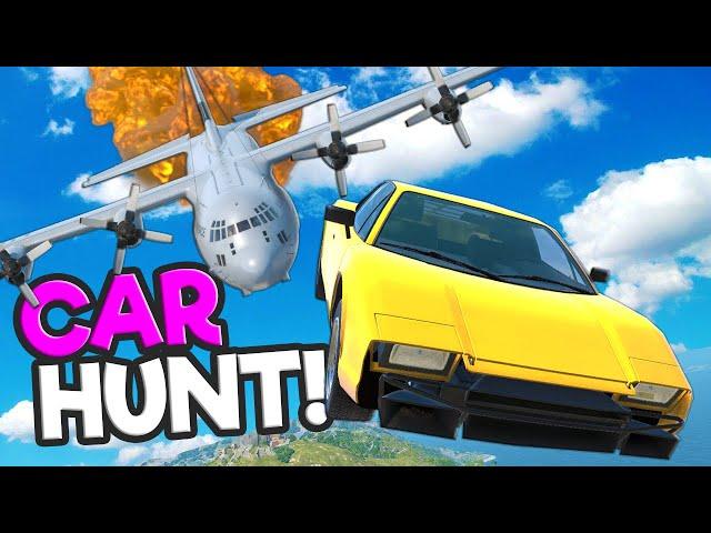 CAR HUNT POLICE CHASE with the CARGO PLANE is Scary in BeamNG Drive Mods!